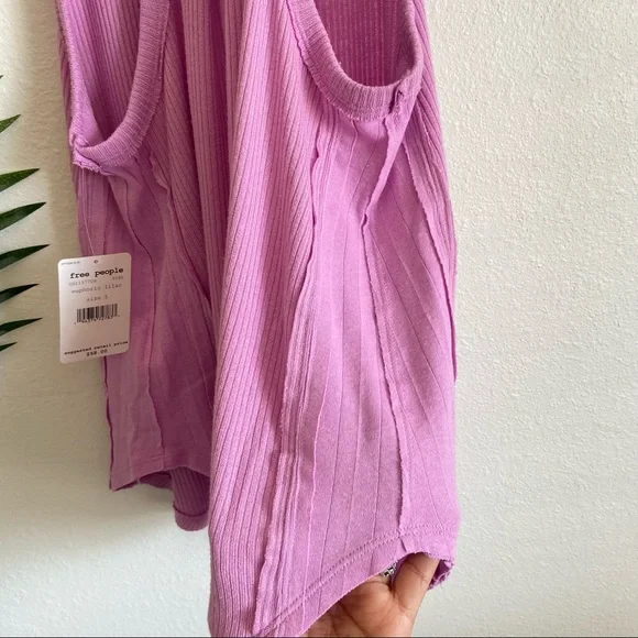 NWT. We the Free Euphoric Lilac Racerback Tank Top - Picture 6 of 6